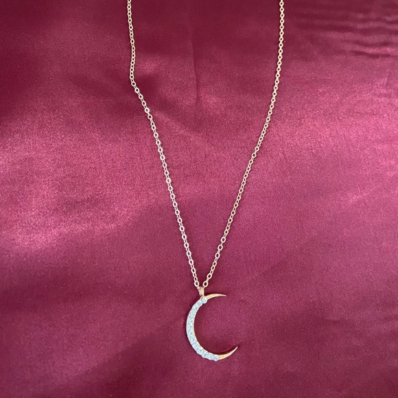 Crescent Moon Pendant Necklace - Picture 3 of 8